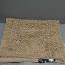 Yimobra Bathroom Rugs Non Slip Washable - Ultra Soft Absorbent Chenille Bath Mat, Quick Dry Shaggy Floor Carpet for Tub Shower, Light Brown Home Decor Accessories, 24x17 Inch