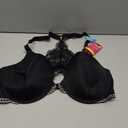 Maidenform Women's Racerback Bra with Shaping & Support, One Fab Fit Underwire Bras for Women, Lightly Lined, Front Close (Black) 38C