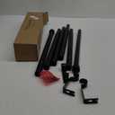 KAMANINA Black Curtain Rods for Windows 48 to 84 Inch (4-7 Feet), 1 Inch Heavy Duty Curtain Rod, Modern Adjustable Drapery Rods with End Cap (32"-86")