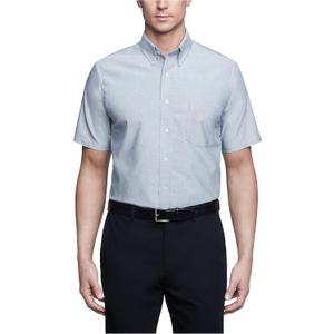 Van Heusen Men's Short Sleeve Dress Shirt Regular Fit Oxford Solid (17.5"-18" Neck)
