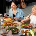 BUSOKIP 11 Inch Large Wheat Straw Plates 8 Pieces, Unbreakable Dinner Plates Reusable Plastic Plates Alternatives, Microwave Safe Plates for Kitchen, Plates Set of 8 (Multicolor)