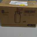 8 Pack 16 Oz Reusable Glass Milk Bottles w 100% Airtight Heavy Duty SCREW Lid & 2 Pour Spouts - Glass Juice Bottles w Capacity Mark - Beverage Drinking Jar Juice Container Breast Milk(Extra 2 Lids)