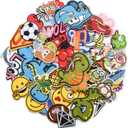 Harsgs 60pcs Random Assorted Styles Embroidered Patches, Bright Vivid Colors, Sew On/Iron On Patch Applique for Clothes, Dress, Hat, Jeans, DIY Accessories