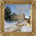 Antique Gold 12x12 Canvas Frame, Solid Wood Baroque Ornate Art Frame for Oil Paintings Prints Pictures Posters, Finished Open Back Frame, No Back & Cover (Gold)