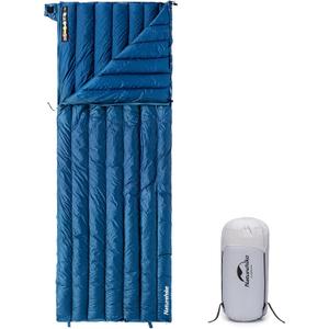 Naturehike Ultralight Backpacking RDS Down Sleeping Bag for Adults, 650 Fill Power Sleeping Bag for 42/52, 20oz Compact Lightweight Sleeping Bags for Hiking Camping 3 Seasons (Navy Medium-2025 Model)
