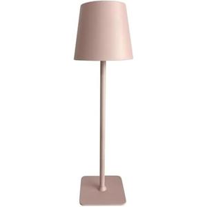 Mikasa LED Cordless Metal Table Lamp, Portable & Rechargeable 5,000 mAh Battery, 3-Color Stepless Dimming, Modern Pink Accent Light for Desk or Nightstand, 4.25 x 4.25 x 14.8 Inches