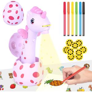 Unicorn Drawing Projector for Kids with 72 Templates Kids Drawing Kit, Toys for 4+ Year Old Girls Perfect for 3 4 5 6 Year Old Girls & Boys Birthday Idea