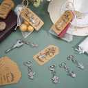 PH PandaHall 40 Sets Angel Keychains Favors Pink and White Angel Charms with Thank You Tags Drawstring Organza Bag Gifts for Wedding Birthday Baptism Souvenir Christmas Party Favors