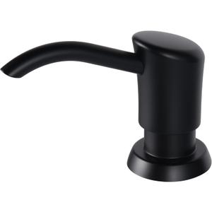 GAGALIFE Built in Sink Soap Dispenser or Lotion Dispenser for Kitchen Sink, Matte Black ABS Pump Head, with 17 Ounce PET Large Soap Bottle