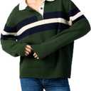 WEWOREWHAT Women's Knitted Rugby Shirt, XS