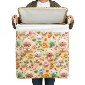 120L Extra Large Laundry Basket with Lid & Handles, Collapsible Waterproof Laundry Hamper for Laundry Room Organization