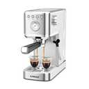 CHULUX Slim Espresso Machine with Milk Frother, 20 Bar Professional Italian Pump Espresso Coffee Machine for Home Cappuccino & Latte Maker, Stainless Steel, Silver