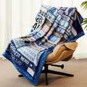 EliteOne Dad Blanket Gift from Daughter and Son - Hero Friend Blanket for Sofa Bed, Birthday for Father, 60''x80''