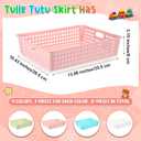 Briwooody 12 Pack Extra Large Plastic Storage Baskets Bins for Classroom Organization Colorful Containers A4 Papers Trays for Pencils Arts Crafts Office School Suppliers, 13.98 x 10.43 x 3.15
