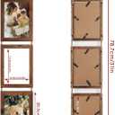 QUTREY 5x7 Collage Picture Frames, 6 Openings Hanging Photo Frame Set Display Vertical 5 by 7 inch Pictures for Wall Decor, Rustic Walnut Brown, 2 Pack