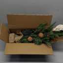 Kadunmina 2ft Pre-lit Table Top Christmas Tree, Small Artificial Xmas Tree with 50 LED Lights/177 PE&PVC Tips/Berries&Pinecones, 24 Inch Mini Tree with Burlap Base for Holiday Indoor Decor, 8 Modes