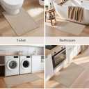YIHOUSE Bathroom Rugs Sets 2 Piece Beige, Non Slip Bath Mats Sets of 2 Quick Dry, Absorbent Washable Thin Bathroom Rugs Fit Under Door for Elder, Sink, Laundry(16x24+16x32in)