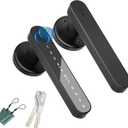 IKOED Fingerprint Door Lock,Smart Door knob,Biometric Door Lock,with Passcode Keypad Fobs keyless Entry Door Handlefor Bedroom Home Hotel Office Apartment (Black)