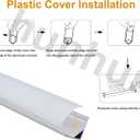 hunhun 10-Pack 6.6ft/ 2Meter V Shape LED Aluminum Channel System with Milky Cover, End Caps and Mounting Clips, Aluminum Profile for LED Strip Light Installations, Very Easy Installation