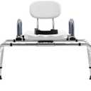 VEVOR Sliding Shower Chair, 400 lbs Tub Transfer Bench for Bathtub with Swivel Seat, Shower Bench with Pivoting Arms and Backrest, Height & Width Adjustable for Handicap, Seniors, Elderly and Disabled