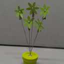 1pc Colorful Plastic Flowerpot Head Photo Clip Stand for Home Decoration Desktop Picture Holder for Photos Notes and Cards for Office Bedroom and Living Room