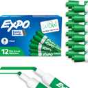 EXPO Dry Erase Markers, Low Odor Ink, Green, Chisel Tip, 12 Count - Whiteboard, Calendar, Organization, Essential Supplies for Office, School, Classroom, Teachers