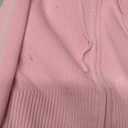 Nimsruc Crochet Sets Two Piece Women Lounge Wear Outfits Knit Sweater Pants Sets Long Sleeve Tracksuits Casual Sweatsuits Zipper Matching Clothing Pink L