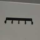 Plain 9" Key Holder & Sports Medal Hanger | Color: Black with 5 Hooks - Made in The USA