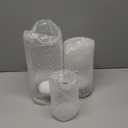 PHOSPHOR Hurricane Candle HoldersFor Pillar Candle Clear Glass Cylinder Centerpieces Vases Table Decoration Centerpiece Floral Room Decor Clear Seeded Bubbles Living Dining Kitchen 3 Pieces