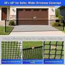 Driveway Safety Net for Kids 20FT Wide 40Inch Tall - Driveway Guard Barrier Net Fence with Upgraded Ground Stakes and Reflective Strips, Driveway Gate Mesh Ball Stopper Netting for Outdoor Backyard