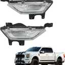 Left and Right Front Fog Lights Assembly Replacement for F150 2021 2022 Clear Lens ML3Z15200A ML3Z15201A