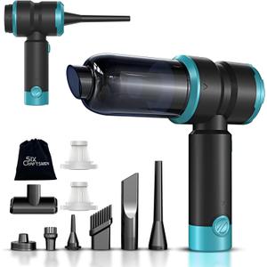 Handheld Car Vacuum with 15000PA Power, 4 in 1 Powerful Cordless Vacuum Cleaner & Air Duster with 2000mAh Battery, Rechargeable Portable Mini Hand Held Vacuum for Car, Home,Office,Pet HairBlue