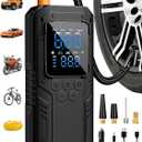 AIRSURE Tire Inflator Portable Air Compressor, 5X Faster Air Pump for Car Tires with Powerful Battery, 12V DC & Autostop, 150PSI Cordless Tire Pump for Car, Motorcycle, Bike, Balls
