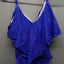SUUKSESS Women Slimming Ruffle One Piece Swimsuits Ruched Tummy Control Bathing Suits (Medium, #1 Royal Blue)