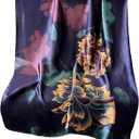 Acotavie Scarfs for Women Dressy Fashion Scarves Long Floral Pattern Scarf Lightweight Sunscreen Shawls (C002 Purple)