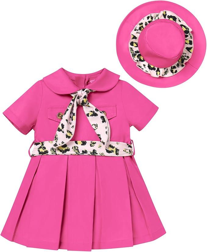 Baby Girl Wild One 1st Birthday Outfit Leopard Print Bloomer Shorts Set Cheetah Dress Jungle Safari Theme Outfits Rose Red 18-24 Months