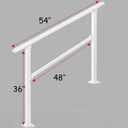 Hand Rails for Outdoor Steps, 4 Step Handrail & Indoor Stair Railing Kit, Railings for Outdoor Steps and Hand Rails for Seniors for Porch Railing & Deck Hand Rail, 3 to 4 Steps