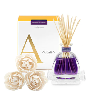 AGRARIA AirEssence & PetiteEssence Flower and Reed Diffuser Set, Luxury Home Fragrance Set, Scented Oil Reed Diffuser Gift for All Occasions