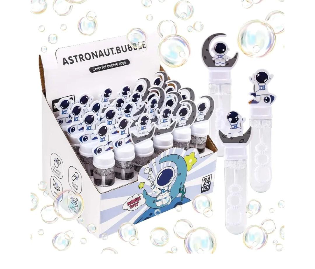 JOYYPOP 24 Pack Mini Bubble Wands for Kids Space Party Favors Astronaut Bubble Wands Summer Gifts for Boys Girls Space Theme Birthday Party