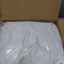 SINSSOWL White Chair Covers 10 and Purple Chair Sashes 10 Pack Fitted Banquet Seat Covers and Chairs Bows Bands for Party Events Wedding Decorations