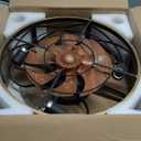 19" Farmhouse Flush Mount Caged Ceiling Fans with Lights, 6 Speeds, Rustic Low Profile Ceiling Fan with Light and Remote, Small Bladeless Ceiling Fans with Lights for Kitchen, Bedroom - ETL