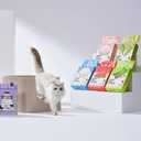 Michu Tofu Cat Litter Natural Clumping Tofu Cat Litter, Fast Clumping and Easily Scoop-able 5.5lb/88oz 5 Scents - Greentea, 3 Pack