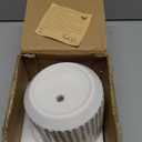 Arktiva Ceramic Planter Pot with Drainage Hole, 5 Inch Dia, Indoor and Outdoor, Home Patio Garden, Plants Flower Succulent, Textured Round (White)