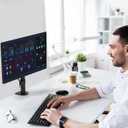 WALI Single Monitor Mount, Monitors Desk Mount, Single Monitor Arm Holds Screen Up to 32inch, 22lbs, Fully Adjustable Mount Designed for Home Office Application(M001S), Black