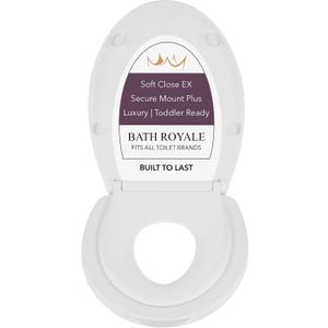 BATH ROYALE Potty Training Seat - Soft Close, Kingsport BR721-00, Elongated White, Adult & Child Combo