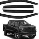 Tape-On Rain Guards Fit for 2023 2024 2025 2026 Chevy Colorado/GMC Canyon, Outside Mount Window Visor, Smoke Tinted Sun Vent Shade Wind Deflector, 4pcs