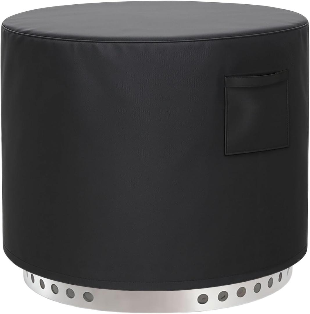 Fire Pit Cover, Upgraded Cover for Smokeless Fire Pit, Waterproof & UV Resistant, 22" D x 16" H Fits 19"- 22" Fire Pit