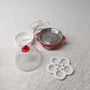 Mini Rapid Egg Cooker, 5-Egg Capacity for Perfect Hard Boiled Eggs or Omelets, Auto Shut Off, Red