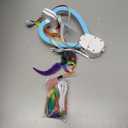 Interactive Cat Toys for Indoor Cats,Enrichment Stimulation Toys, Electric Hanging Door Clip Ribbon Kitty Toy,Automatic Play Chase Exercise Feather Toys for Bored Indoor Adult & Kitten Cats (Blue)