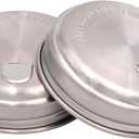 Sugar Dispensing Retro Diner Style Stainless Steel Lids for Mason Jars (2 Pack, Regular Mouth)